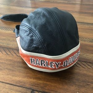 Harley Davidson leather cap.